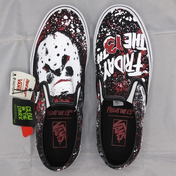 Men’s  Vans House of Terror Classic Slip-On Friday the 13th - Picture 4 of 10
